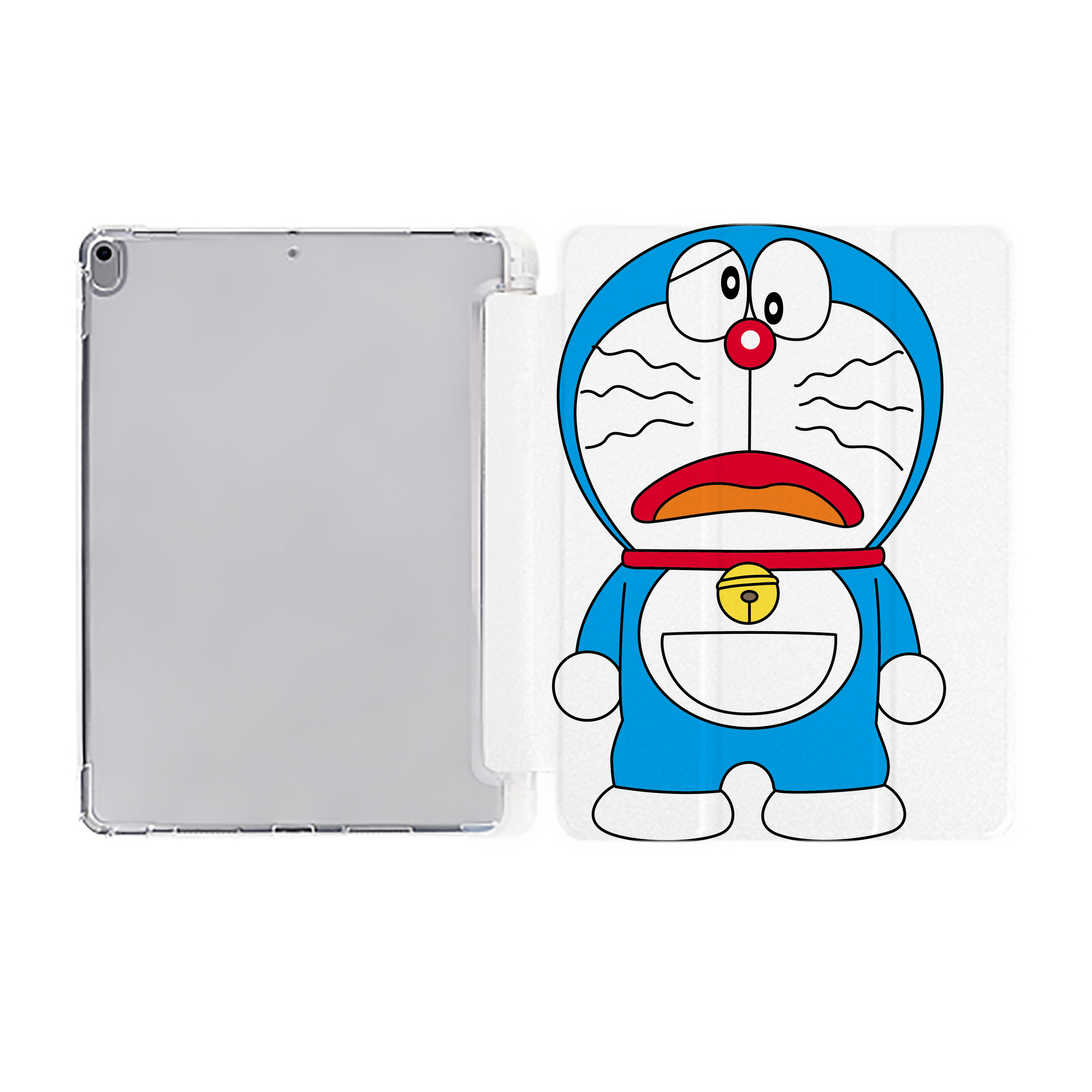 （画像用） ドラえもん Doraemon IPad ケース ペン収納付き 三つ折りスタンド PUレザー×シリコン 対応機種9.5/10.5/10.9インチ